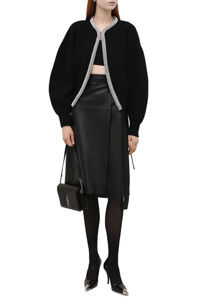 Кожаная юбка BATS черного цвета по цене 41200 руб., арт. FW21/S_010, фото 2 Кожаная юбка BATS, арт. FW21/S_010, фото 2
