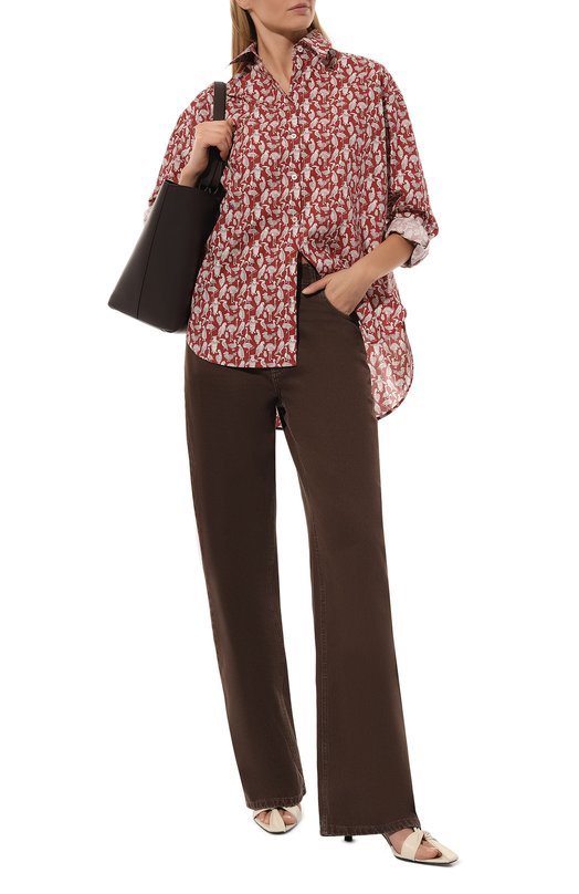 Хлопковая рубашка Noble&Brulee NB001/250523/3746 Бордовый  NB001/250523/3746 Фото 2