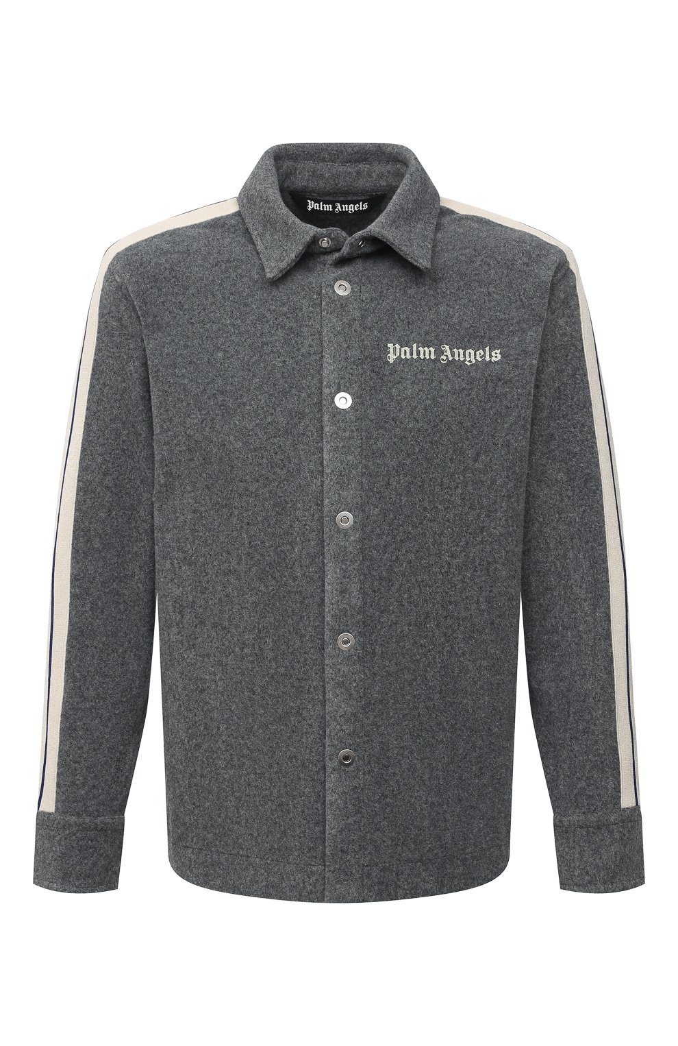 Рубашка PALM ANGELS серого цвета по цене 74300 руб., арт. PMGA104F21FAB0010501, фото 1 Рубашка PALM ANGELS, арт. PMGA104F21FAB0010501, фото 1