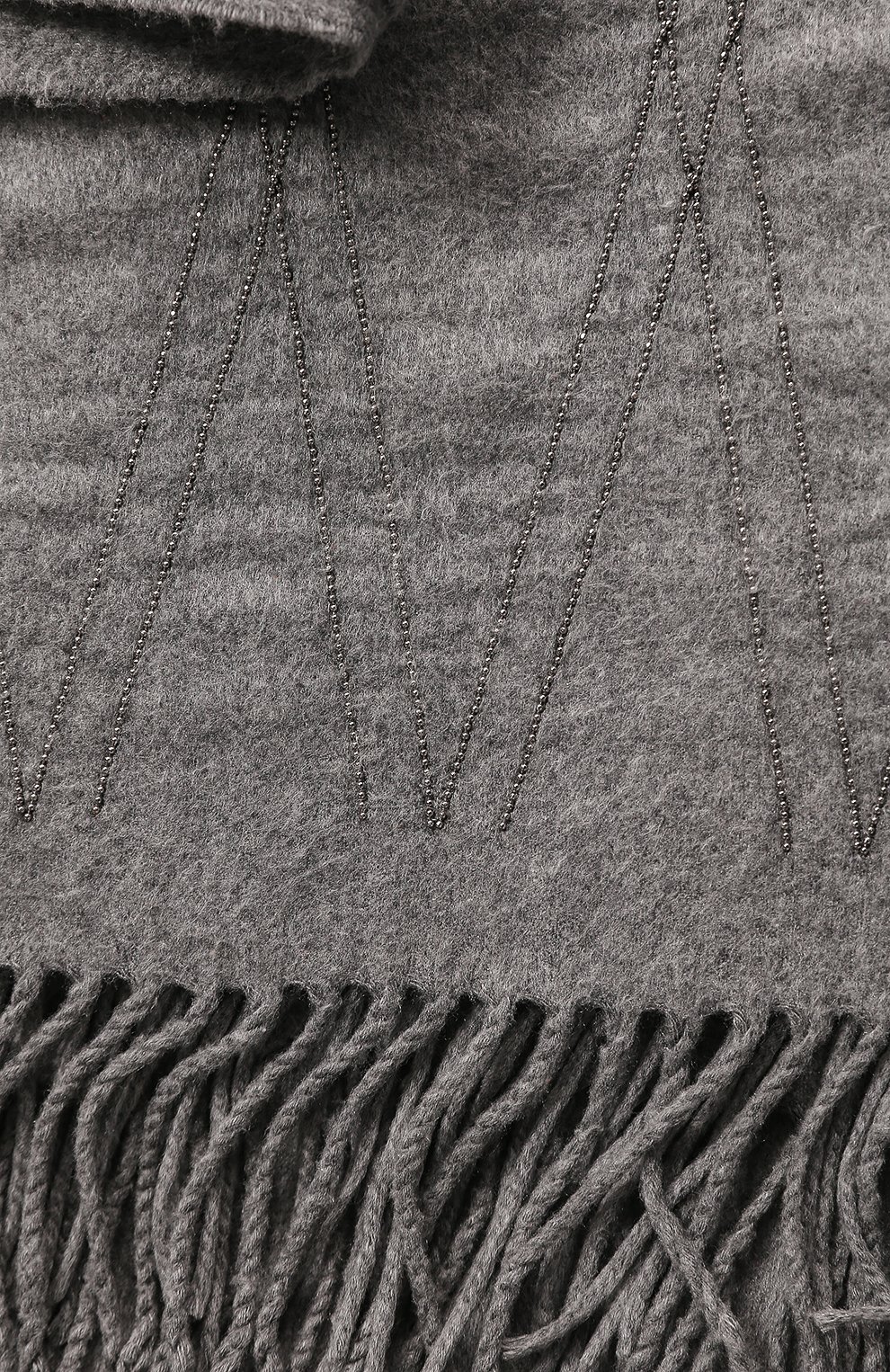 Шелковый плед BRUNELLO CUCINELLI светло-серого цвета по цене 122000 руб., арт. MPAG90A34, фото 2 Шелковый плед BRUNELLO CUCINELLI, арт. MPAG90A34, фото 2