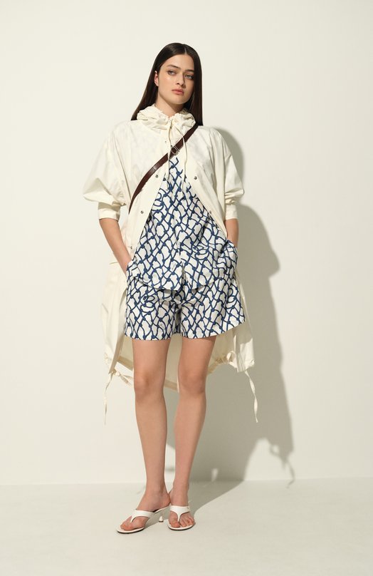 Хлопковый плащ Jil Sander J04AH0002-J45026 Кремовый  J04AH0002-J45026 Фото 8