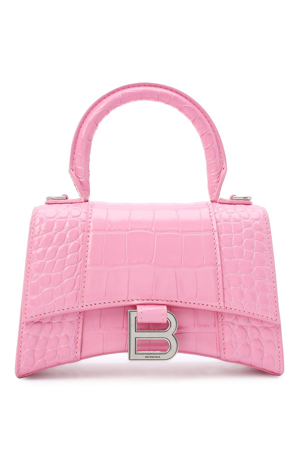 Сумка hourglass xs BALENCIAGA розового цвета по цене 263500 руб., арт. 592833/1LR6Y, фото 1 Сумка hourglass xs BALENCIAGA, арт. 592833/1LR6Y, фото 1