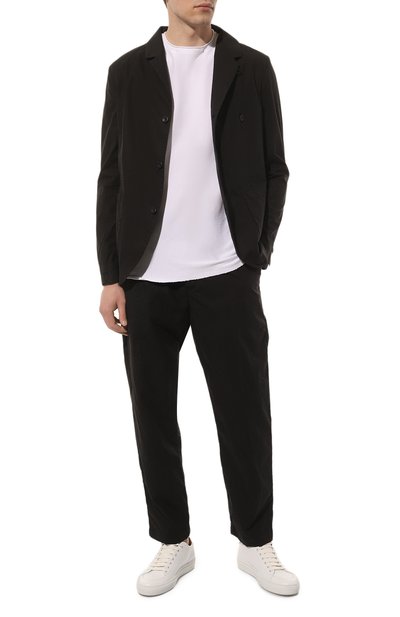 Хлопковый пиджак HANNES ROETHER черного цвета по цене 54650 руб., арт. 110841/J0P32PE.300, фото 2 Хлопковый пиджак HANNES ROETHER, арт. 110841/J0P32PE.300, фото 2