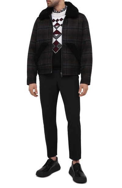 Кожаные дерби PRADA, арт. 2EG312-B4L-F0002, фото 2