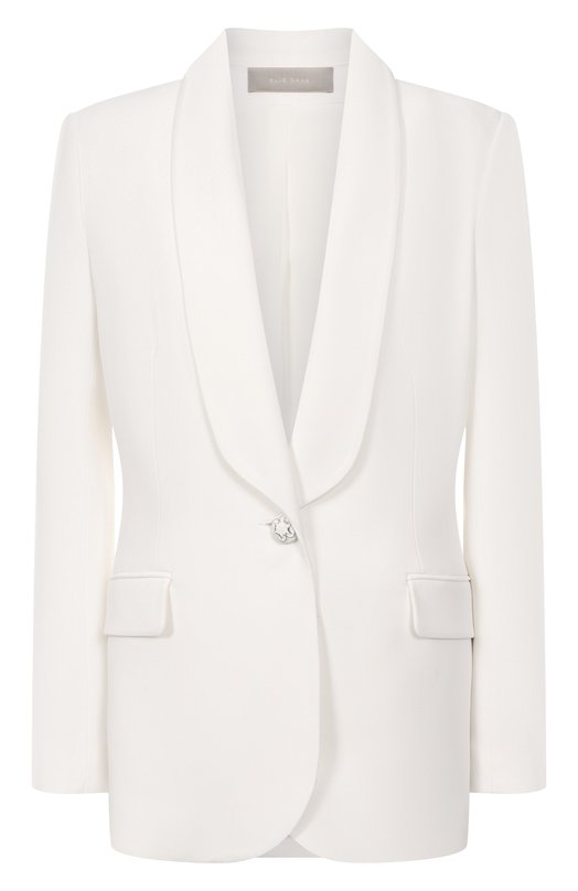 Жакет из шелка и вискозы Elie Saab J0003WR25 Белый J0003WR25