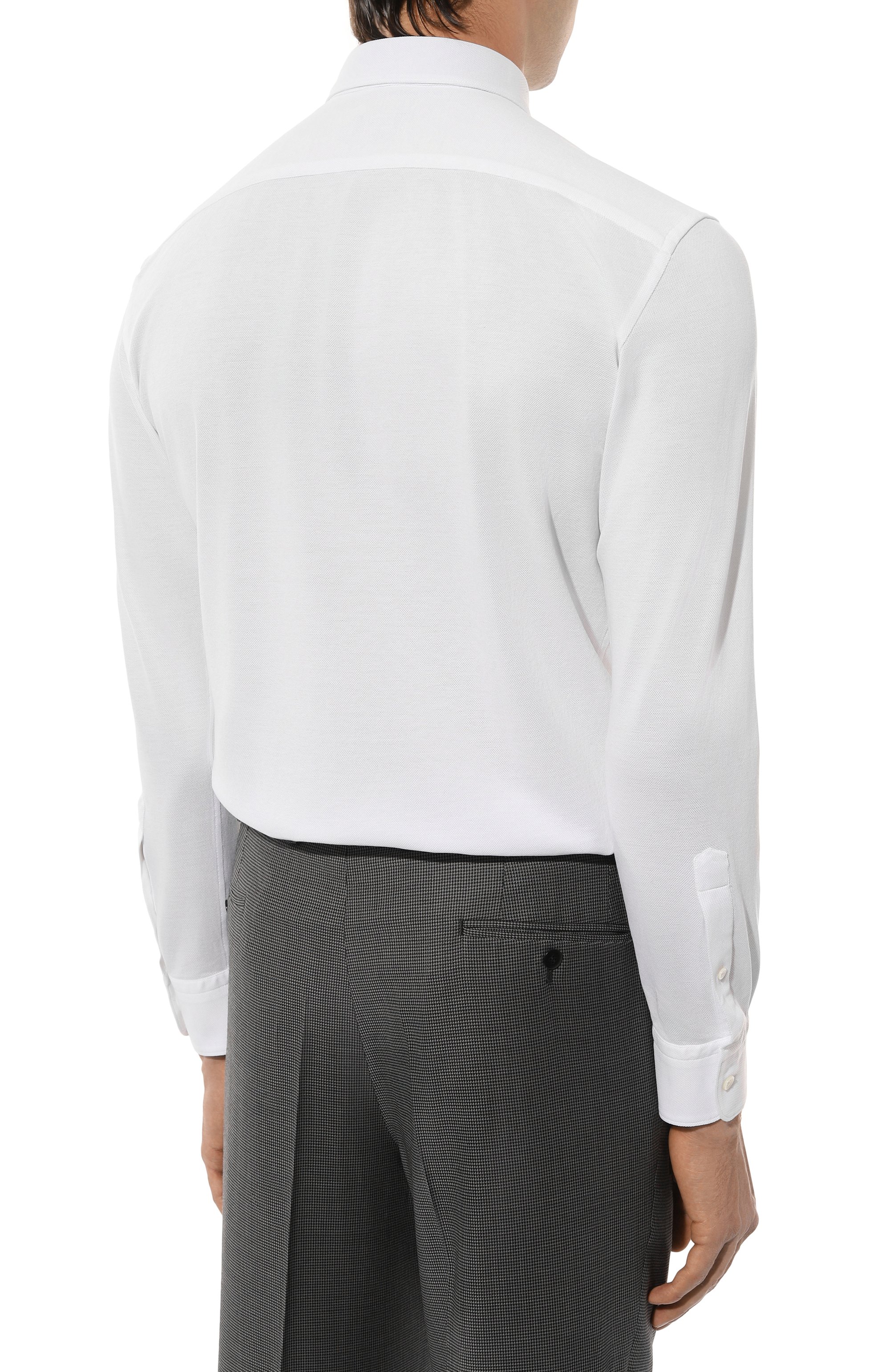 Хлопковая сорочка ZEGNA, арт. UCX18A6/SRF5, фото 4