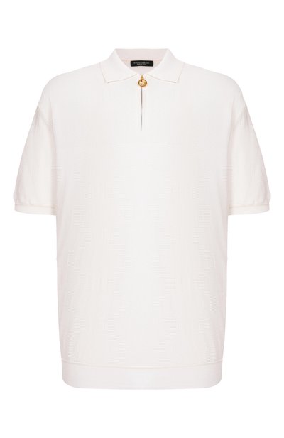 Мужское поло из шелка и хлопка STEFANO RICCI, арт. K818105P31/F26171_001