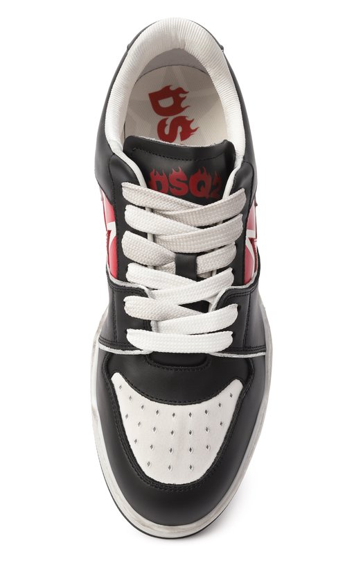 Кожаные кеды Spiker Dsquared2 SNM0428 Чёрный  SNM0428 Фото 6