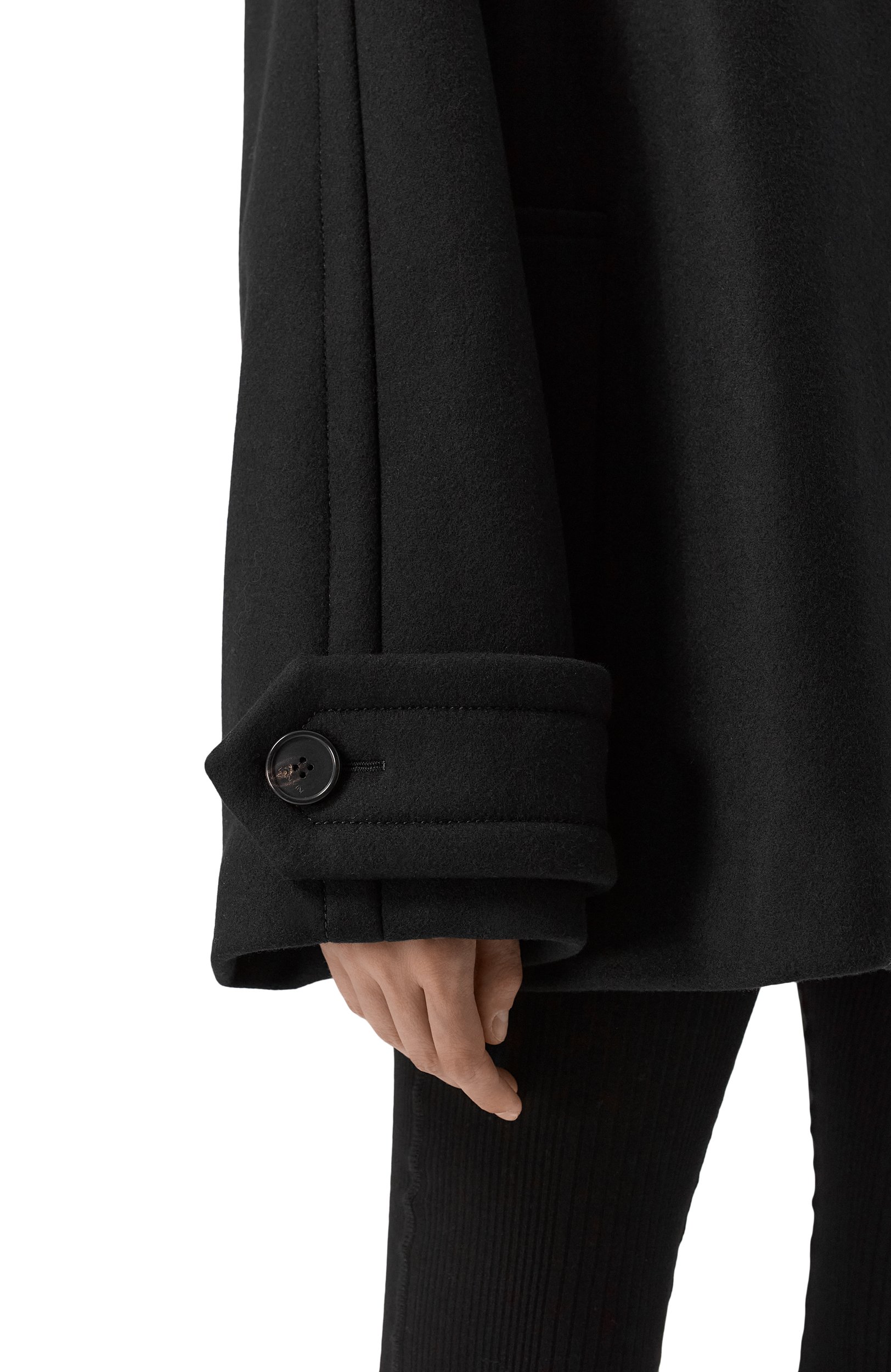 Шерстяное полупальто LANVIN черного цвета по цене 387000 руб., арт. RW-C00022-4724-A26, фото 5 Шерстяное полупальто LANVIN, арт. RW-C00022-4724-A26, фото 5