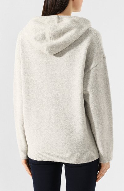 Шерстяное худи NOT SHY серого цвета по цене 39950 руб., арт. 3506501, фото 4 Шерстяное худи NOT SHY, арт. 3506501, фото 4