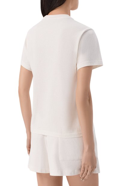 Хлопковая футболка SPORTY AND RICH белого цвета по цене 13600 руб., арт. T012273702WH01, фото 4 Хлопковая футболка SPORTY AND RICH, арт. T012273702WH01, фото 4