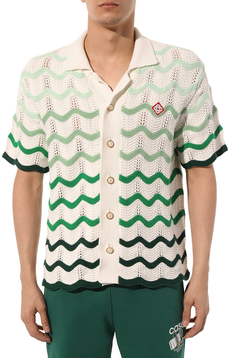 Хлопковая рубашка CASABLANCA, арт. MPS24-KW-584-01, фото 3