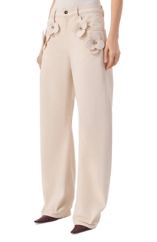 Джинсы David Koma RE26DK26DTRA Кремовый  RE26DK26DTRA Фото 3