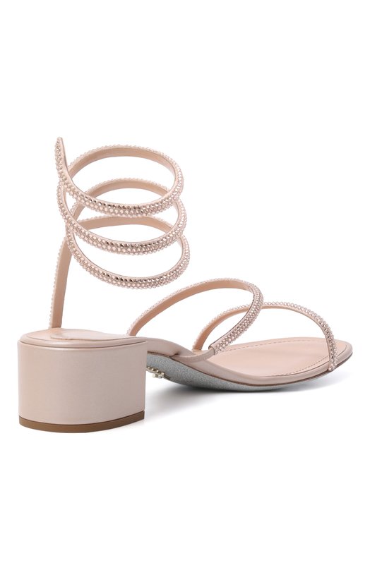 Текстильные босоножки Cleo 40 Rene Caovilla C12798-040/RN01 Бежевый  C12798-040/RN01 Фото 5