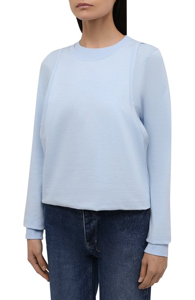 Хлопковый пуловер JW ANDERSON голубого цвета по цене 29950 руб., арт. JE0138 PG0142, фото 3 Хлопковый пуловер JW ANDERSON, арт. JE0138 PG0142, фото 3
