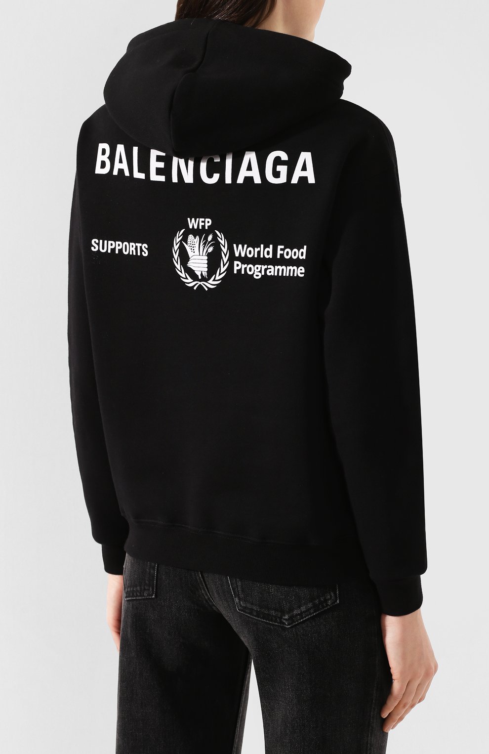 Хлопковое худи BALENCIAGA черного цвета по цене 56950 руб., арт. 612959/THV83, фото 4 Хлопковое худи BALENCIAGA, арт. 612959/THV83, фото 4