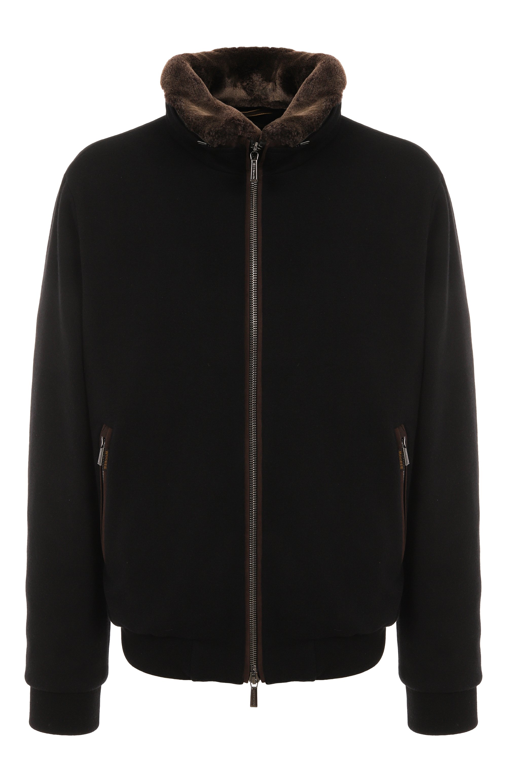 Пуховый бомбер bellati-mrw с отделкой из овчины MOORER черного цвета по цене 299500 руб., арт. BELLATI/MRW, фото 1 Пуховый бомбер bellati-mrw с отделкой из овчины MOORER, арт. BELLATI/MRW, фото 1