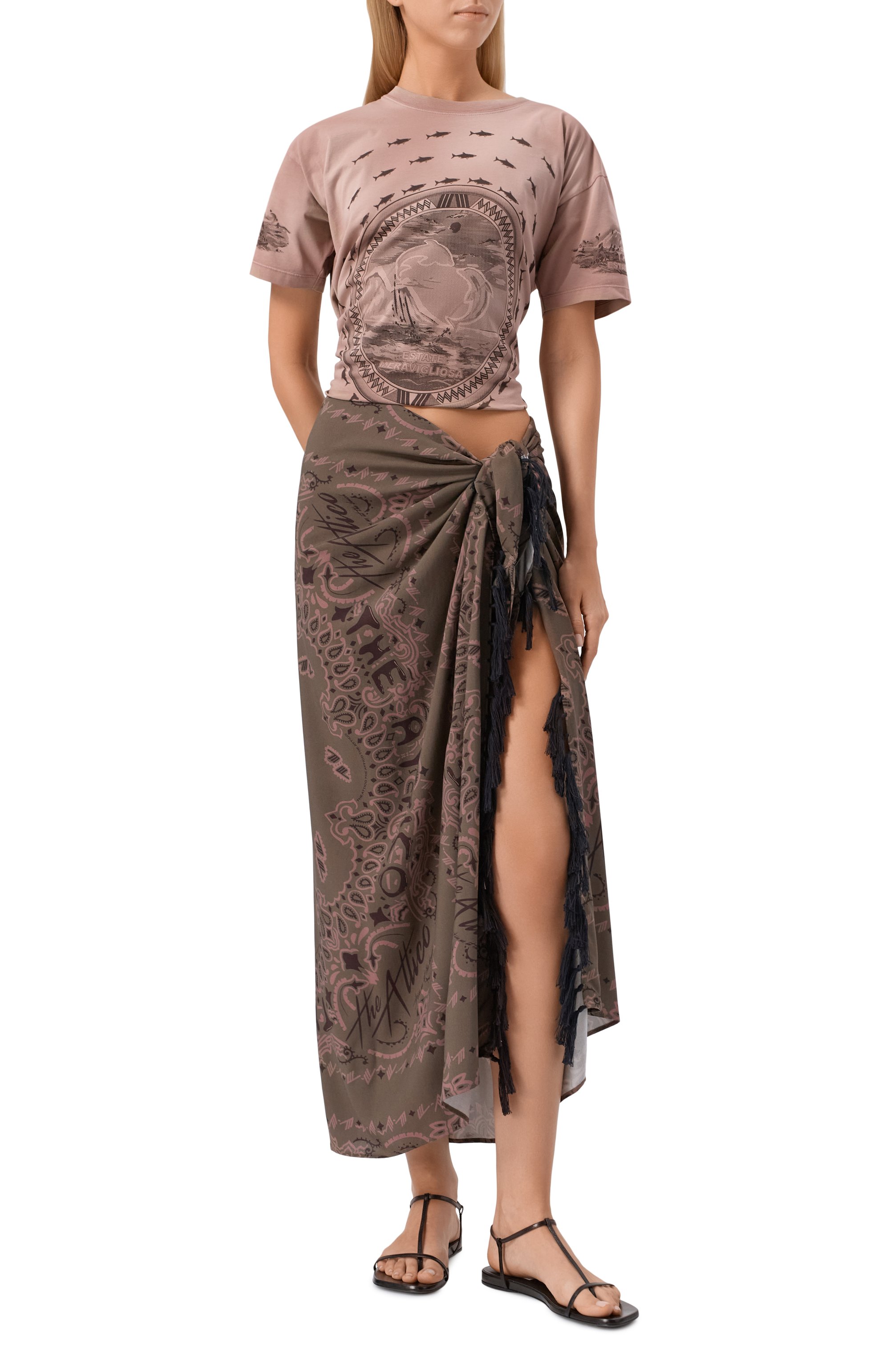 Парео из вискозы THE ATTICO, арт. 250WCR00140/VVV091PR, фото 2