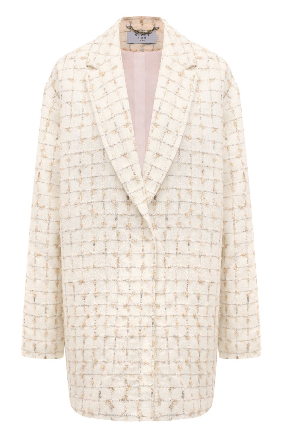 Шерстяной жакет SEVEN LAB кремового цвета по цене 28980 руб., арт. SCP2.23.114.358, фото 1 Шерстяной жакет SEVEN LAB, арт. SCP2.23.114.358, фото 1