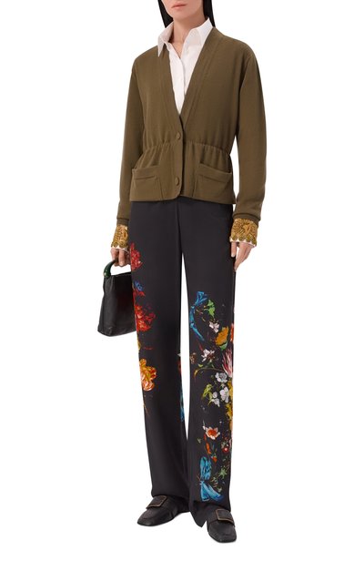 Брюки из вискозы DRIES VAN NOTEN черного цвета по цене 79550 руб., арт. 010901/4087, фото 2 Брюки из вискозы DRIES VAN NOTEN, арт. 010901/4087, фото 2