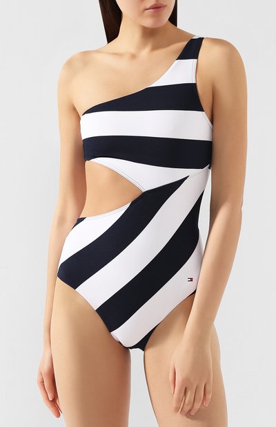 Слитный купальник TOMMY HILFIGER коричневого цвета по цене 9490 руб., арт. UW0UW01545, фото 2 Слитный купальник TOMMY HILFIGER, арт. UW0UW01545, фото 2