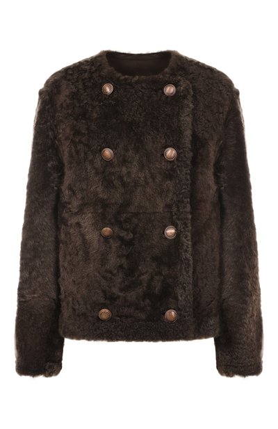 Женская двусторонняя дубленка из овчины BRUNELLO CUCINELLI, арт. MPMBP7426