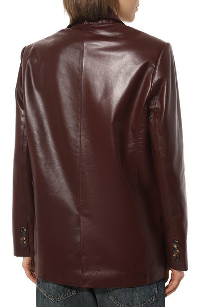 Кожаный жакет CHAUD STUDIO бордового цвета по цене 105000 руб., арт. YVESJACKET22, фото 4 Кожаный жакет CHAUD STUDIO, арт. YVESJACKET22, фото 4