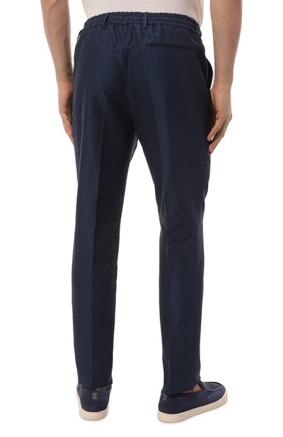 Брюки из хлопка и льна BERWICH синего цвета по цене 27900 руб., арт. SPIAGGIA/1/SB1534, фото 4 Брюки из хлопка и льна BERWICH, арт. SPIAGGIA/1/SB1534, фото 4