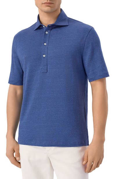 Поло изо льна и хлопка BRUNELLO CUCINELLI, арт. MR8273915, фото 3