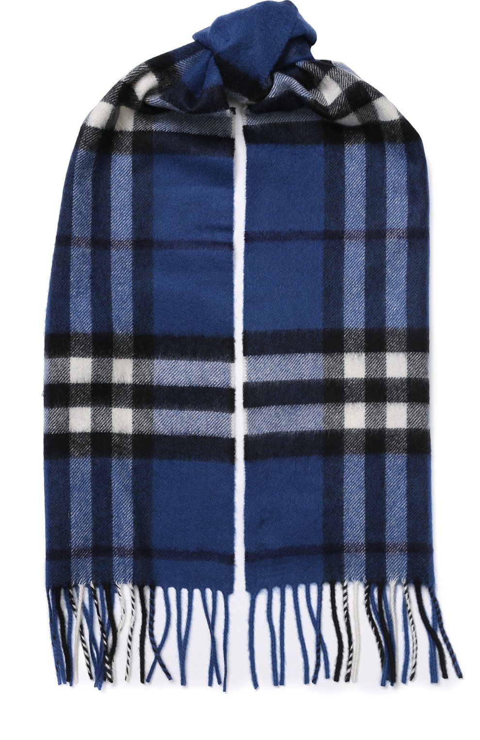 Кашемировый шарф BURBERRY синего цвета по цене 29300 руб., арт. 3998920, фото 1 Кашемировый шарф BURBERRY, арт. 3998920, фото 1