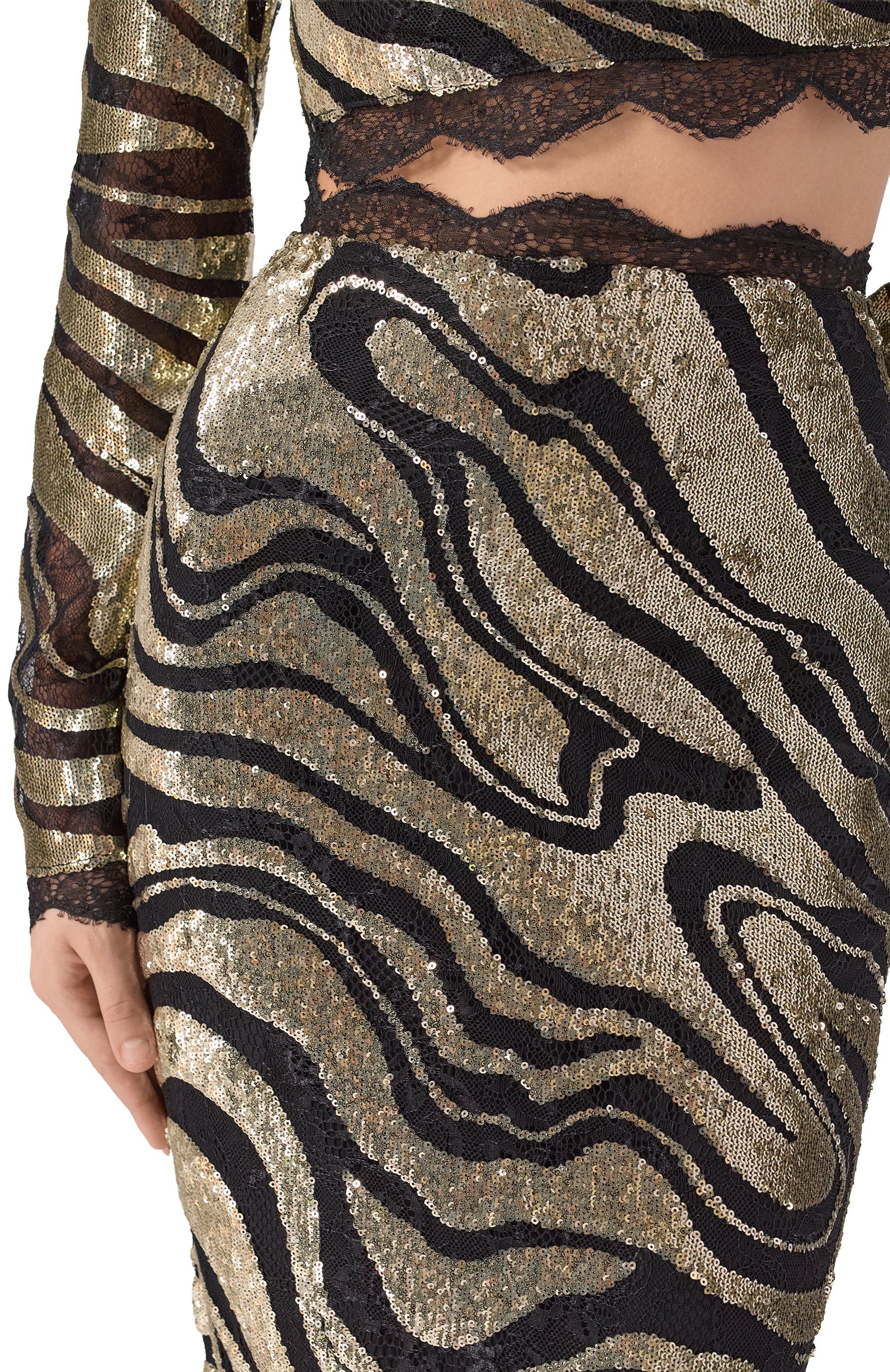 Юбка с отделкой пайетками ZUHAIR MURAD, арт. FSK25045/TUEM012, фото 5