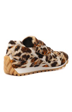 Женские кожаные кроссовки orbit BOTTEGA VENETA леопардового цвета, арт. 817488/V4U00 | �Фото 5 (Драгоценные камни: Проставлено; Материал сплава: Проставлено; Материал внешний: Натуральная кожа; Подошва: Платформа; Материал внутренний: Натуральная кожа; Материал утеплителя: Без утеплителя; Кросс-КТ: Низкие; Стили: Кэжуэл)