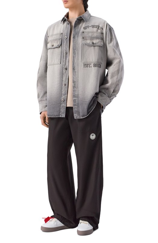 Кожаные кеды Vulc Off-White 0MIA293S26LEA001 Белый  0MIA293S26LEA001 Фото 2