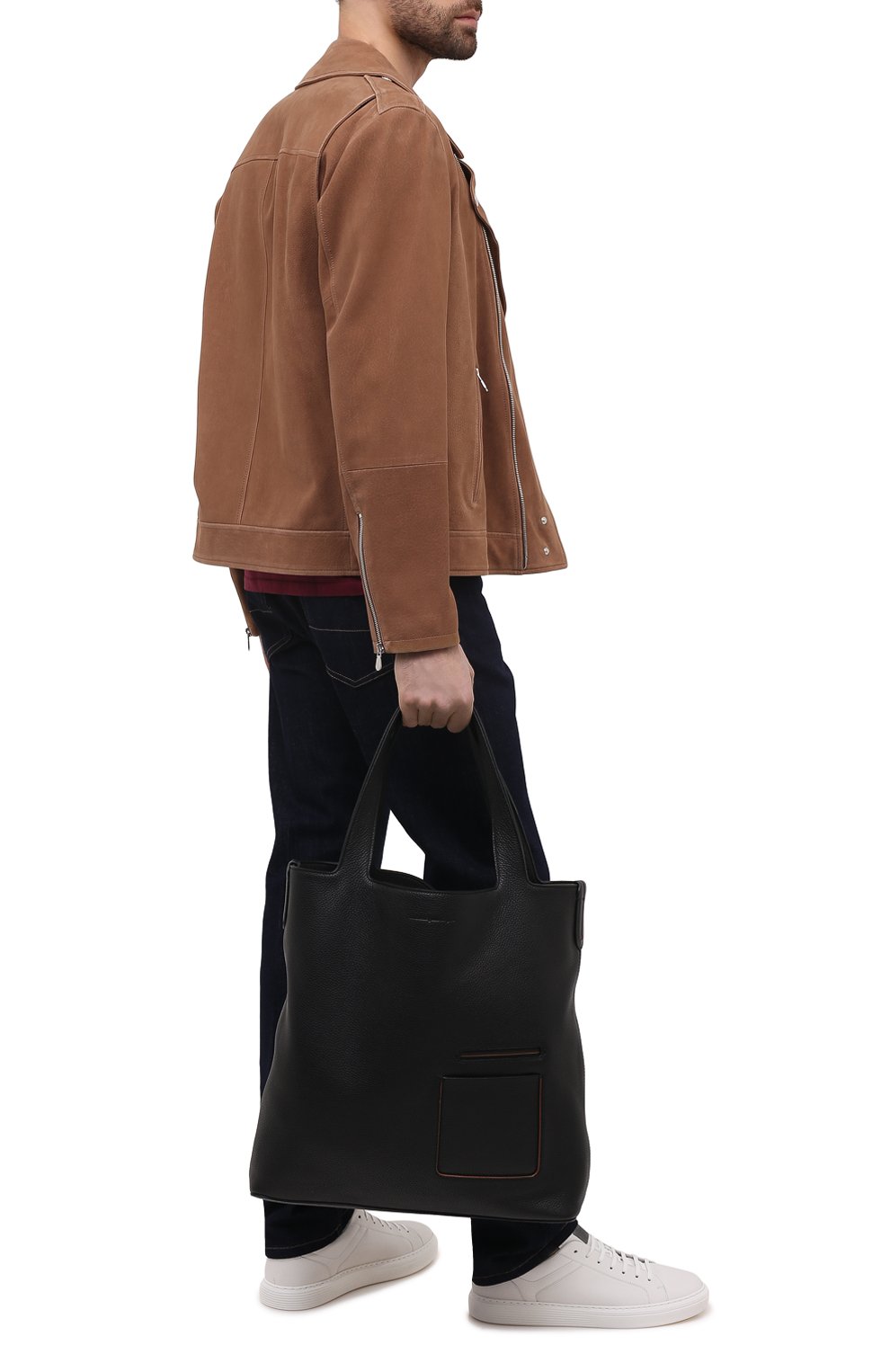 Кожаная сумка-шопер ZEGNA, арт. C1570W-LHDAI, фото 2