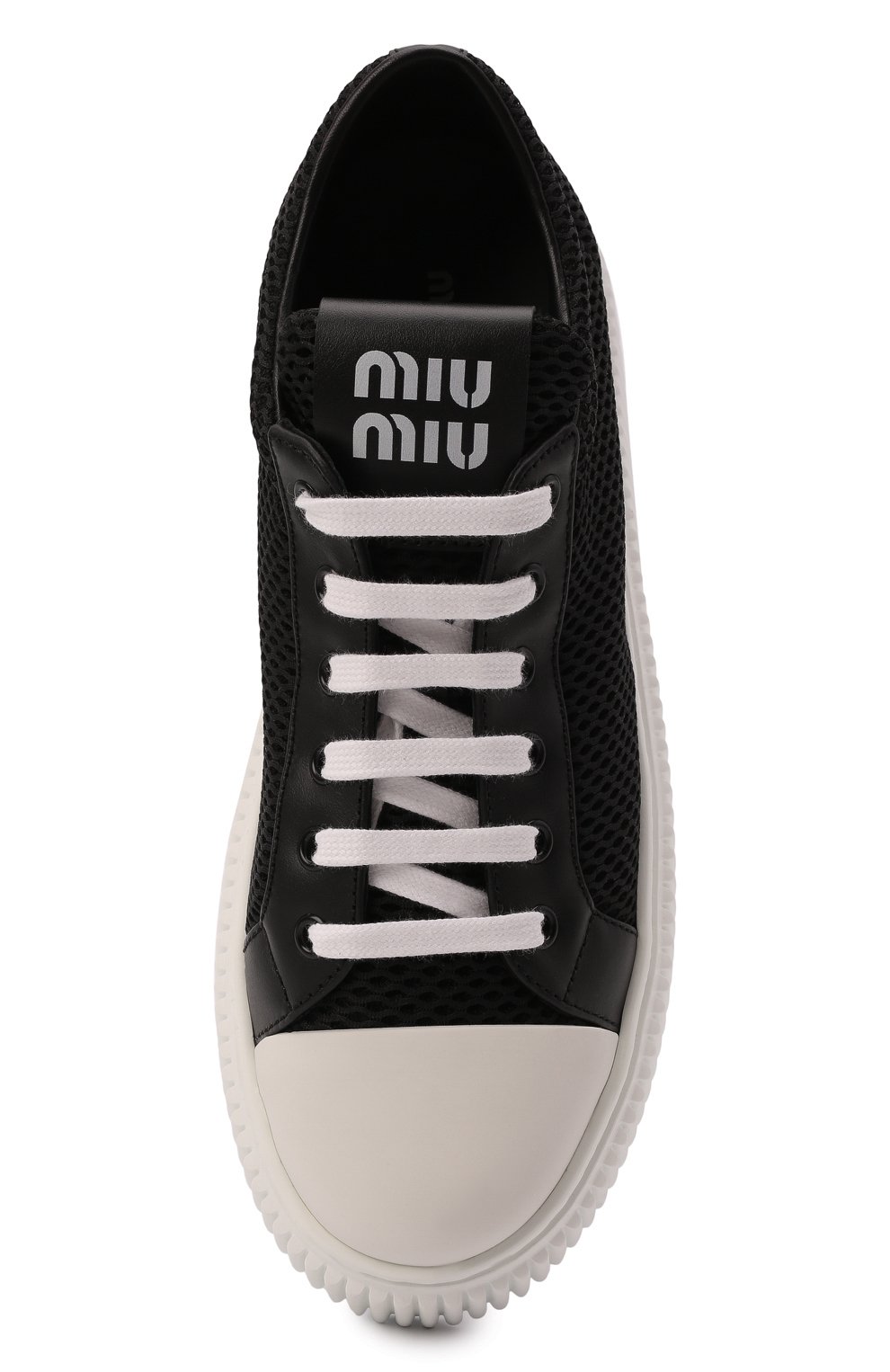 Комбинированные кеды MIU MIU, арт. 5E726D-77T-F0002-005, фото 6