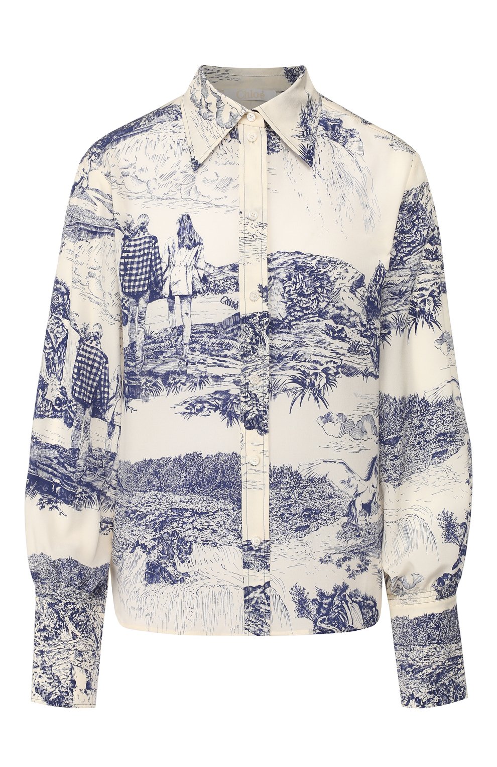 Шелковая рубашка CHLOÉ, арт. CHC19WHT59338, фото 1