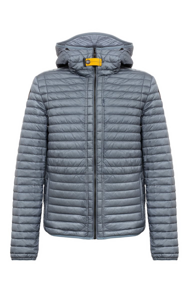 Мужская пуховая куртка PARAJUMPERS синего цвета, арт. PMPUUL03 | Фото 1 (Длина (верхняя одежда): Короткие; Материал подклада: Синтетический материал; Рукава: Длинные; Материал внешний: Синтетический материал; Материал утеплителя: Пух и перо; Стили: Кэжуэл; Мужское Кросс-КТ: Куртка-пуховая; Кросс-КТ: Утепленные)
