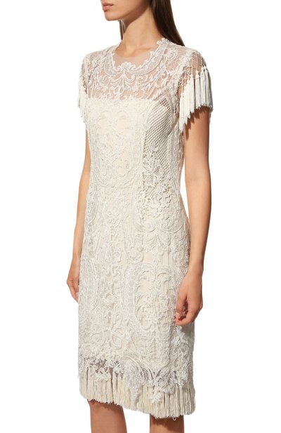 Платье MARCHESA молочного цвета по цене 571500 руб., арт. M12905, фото 3 Платье MARCHESA, арт. M12905, фото 3