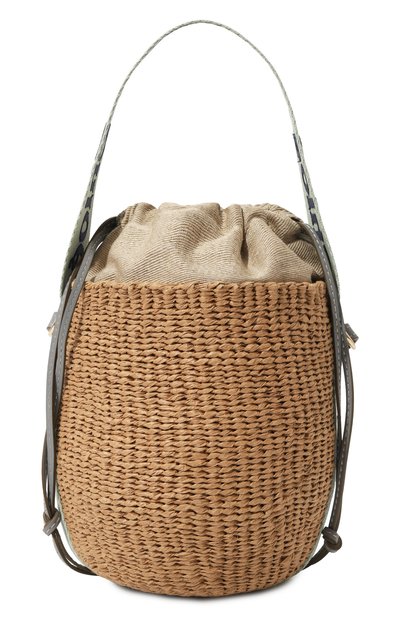 Женская сумка chloé x mifuko woody small CHLOÉ, арт. CHC23AS381L18