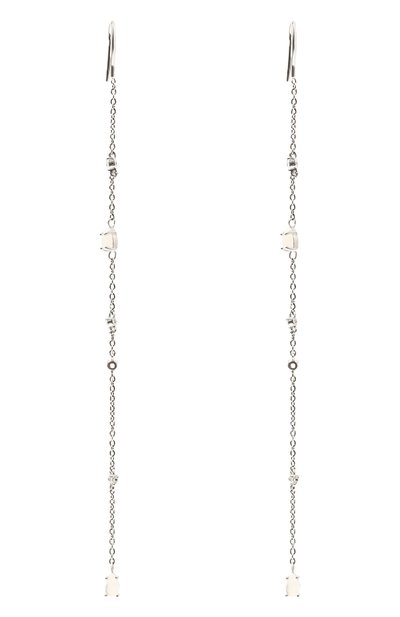 Серьги-цепочки с лунными камнями и топазами MOONKA, арт. wt-her-mns, фото 1