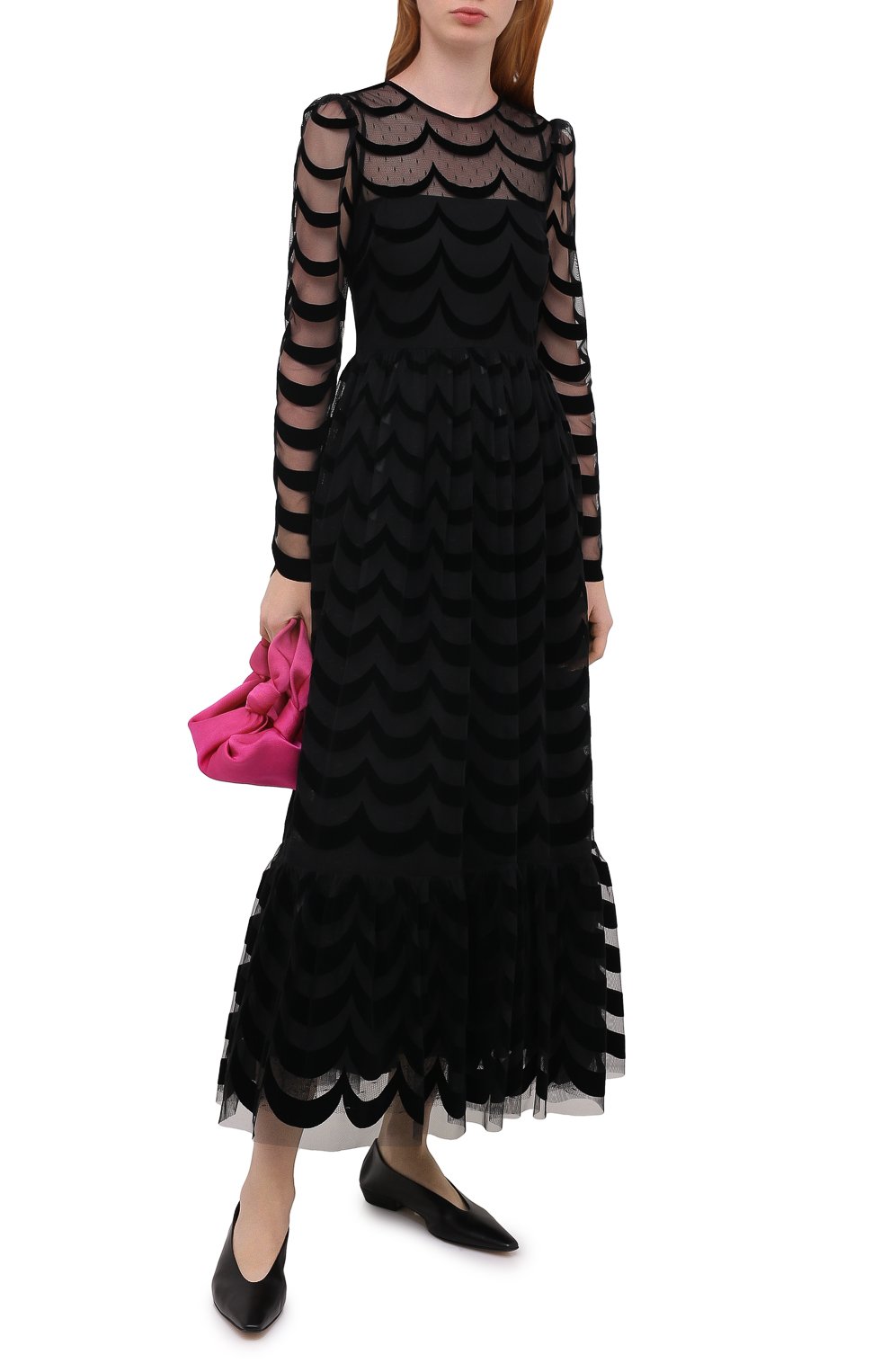 Платье REDVALENTINO черного цвета по цене 104000 руб., арт. UR0VA14X/5KL, фото 2 Платье REDVALENTINO, арт. UR0VA14X/5KL, фото 2