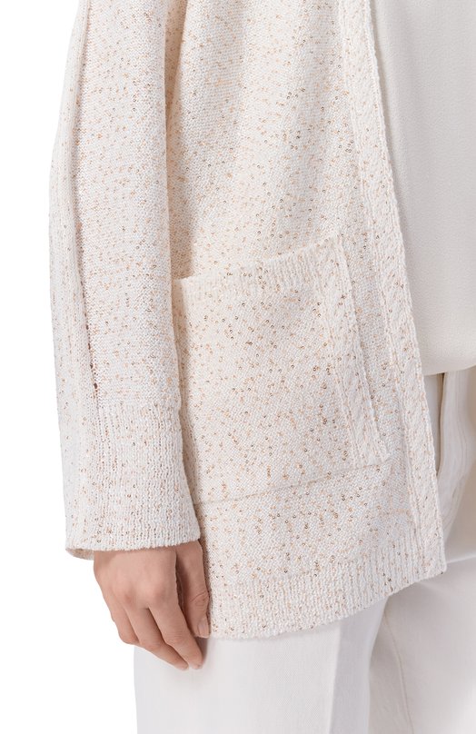 Кардиган с отделкой пайетками Freeage S26.CR109P.1889.100 Белый  S26.CR109P.1889.100 Фото 5