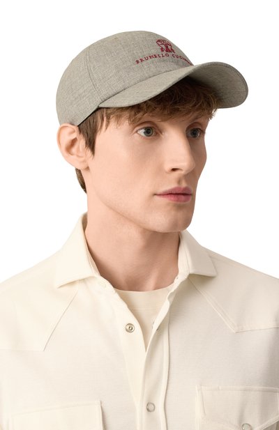 Шерстяная бейсболка BRUNELLO CUCINELLI, арт. MB4079850, фото 2