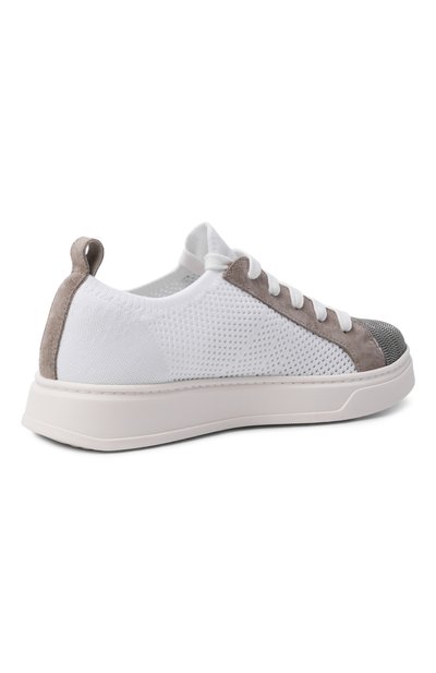 Текстильные кеды BRUNELLO CUCINELLI белого цвета по цене 72600 руб., арт. BZ1491G411, фото 3 Текстильные кеды BRUNELLO CUCINELLI, арт. BZ1491G411, фото 3