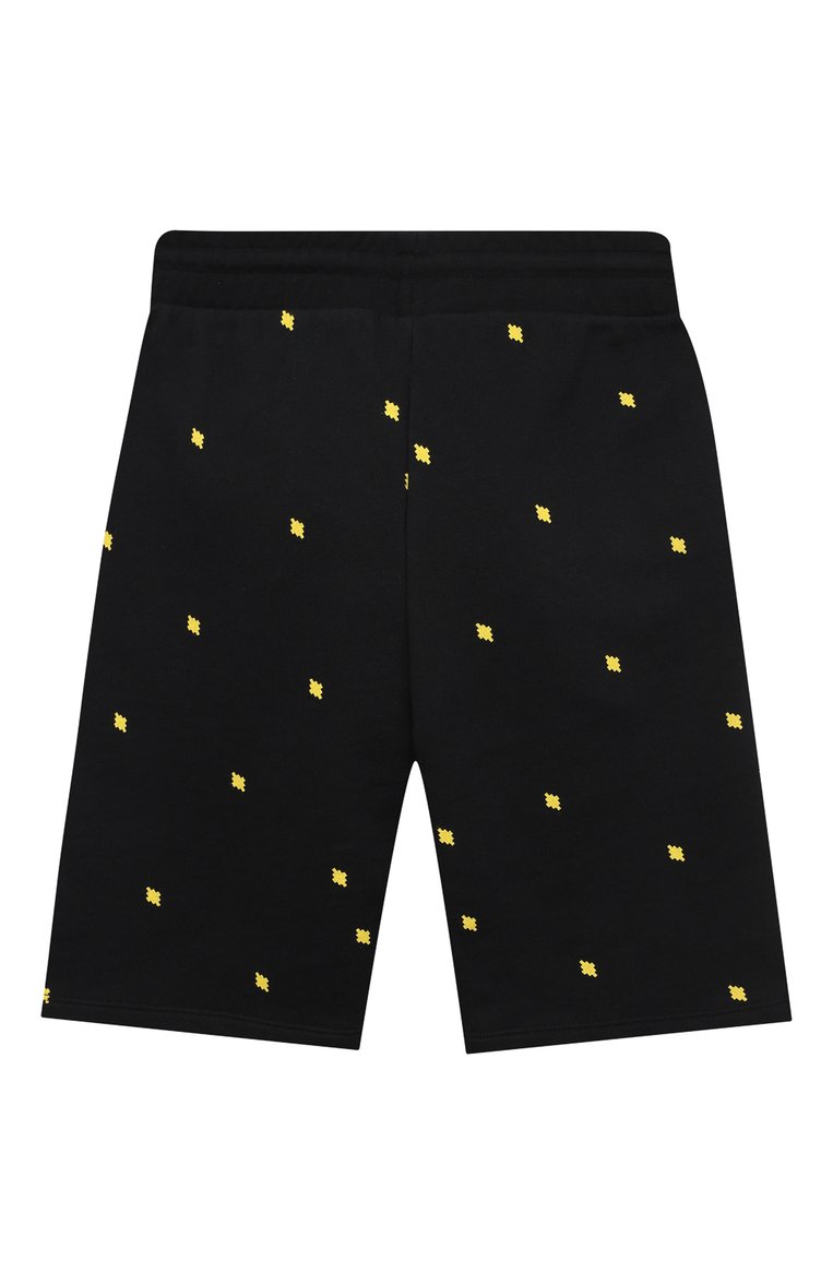 Детские хлопковые шорты MARCELO BURLON KIDS OF MILAN черного цвета, арт. 21E/B/MB/3208/0021/8-14Y | Фото 2 (Материал внешний: Хлопок; Мальчики Кросс-КТ: Шорты-одежда; Региональные ограничения белый список (Axapta Mercury): RU; Нос: Не проставлено; Ростовка одежда: 10 - 11 лет | 140 - 146см, 12 лет | 152 см, 13 - 15 лет | 158 см, 8 лет | 128 см)