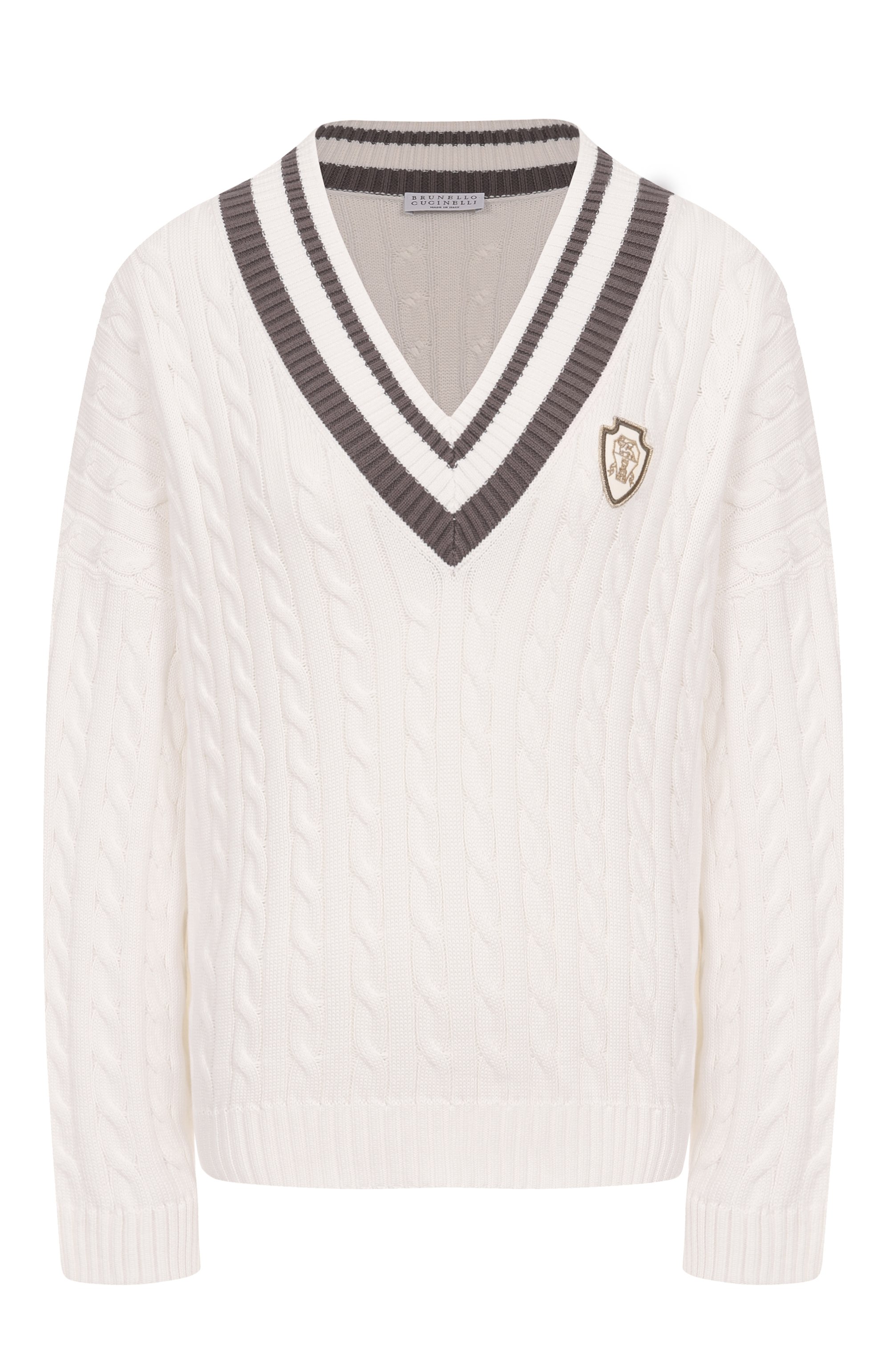 Хлопковый свитер BRUNELLO CUCINELLI, арт. M19756512, фото 1
