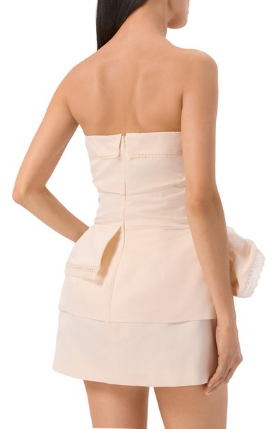 Платье из хлопка и шелка MAGDA BUTRYM кремового цвета по цене 299500 руб., арт. 281426, фото 3 Платье из хлопка и шелка MAGDA BUTRYM, арт. 281426, фото 3