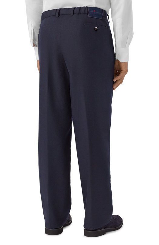 Шерстяные брюки Kiton UFPPERK0124G05 Синий  UFPPERK0124G05 Фото 4