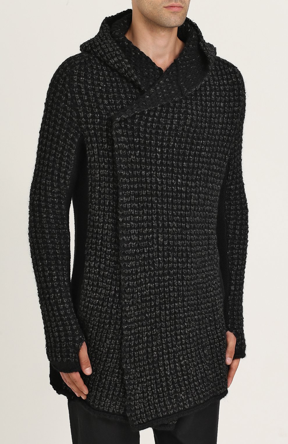 Удлиненный шерстяной кардиган с капюшоном MASNADA, арт. M19M03, фото 3