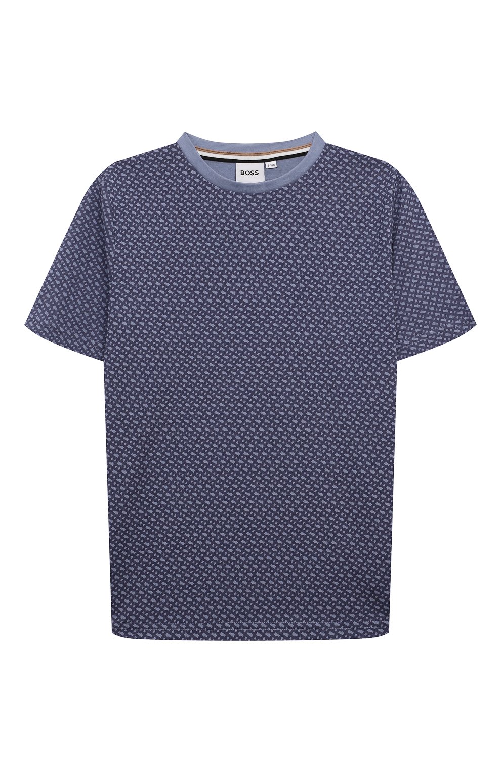 Хлопковая футболка BOSS синего цвета по цене 8460 руб., арт. J51213, фото 1 Хлопковая футболка BOSS, арт. J51213, фото 1